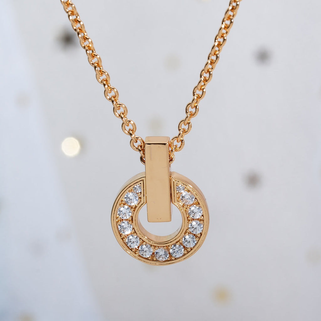 Bvlgari GARI NECKLACE PINK GOLD DIAMOND