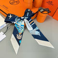 HERMES HERMES 25S NECKERCHIEF 86 IN SILK 991546