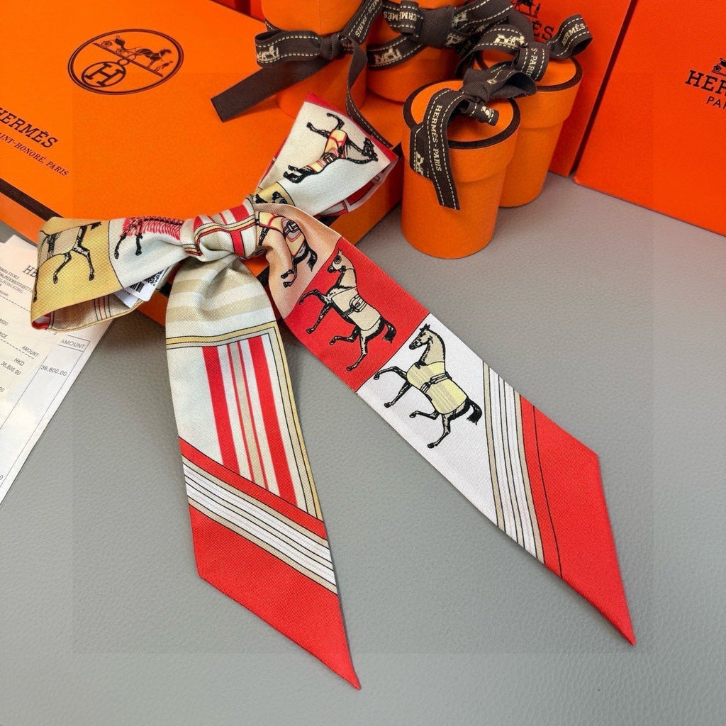 HERMES HERMES 25S NECKERCHIEF 86 IN SILK 991550