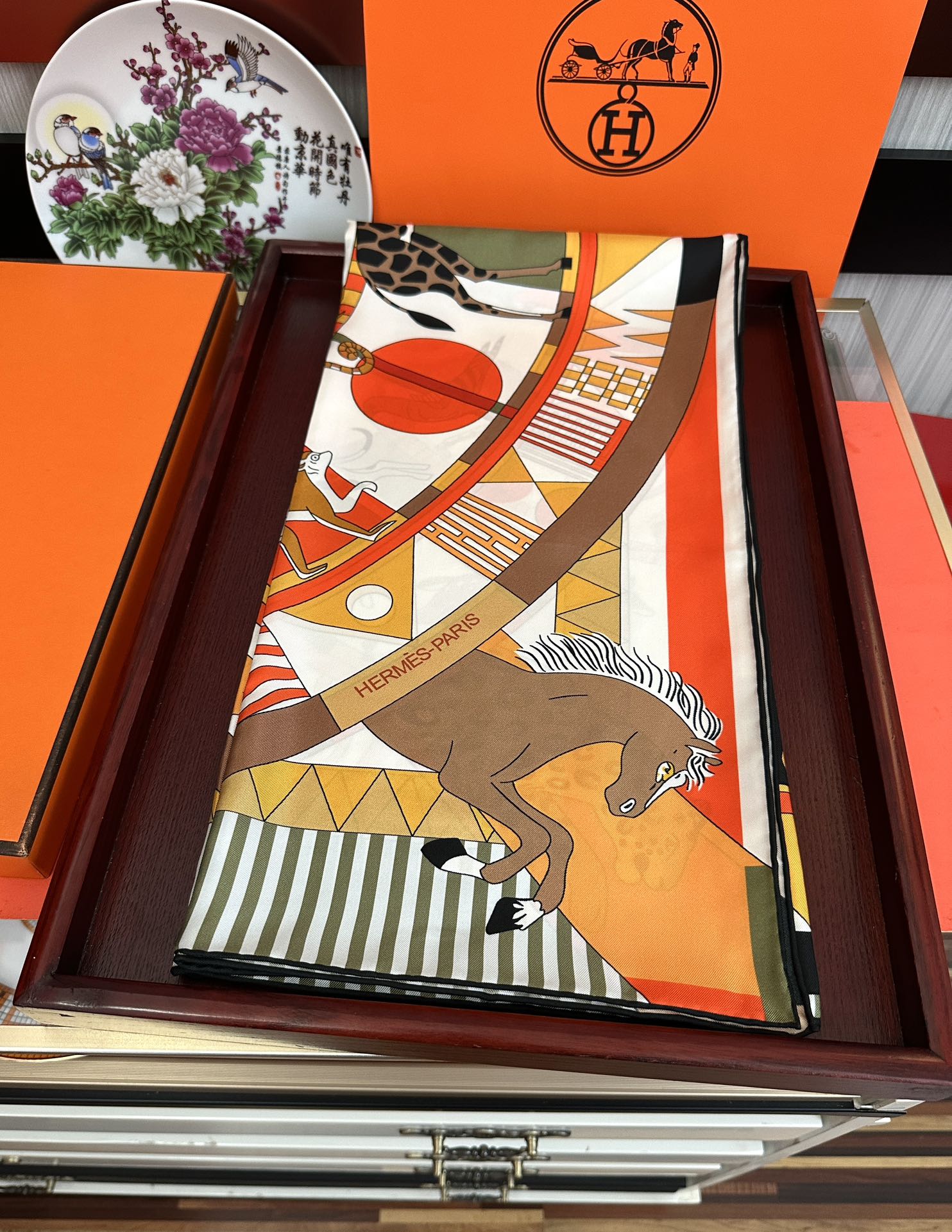 HERMES HERMES 25S SCARF 90 IN SILK 006
