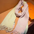 HERMES HIGH-END SCARF 180 IN LIGHT PINK MIX BEIGE CASERE