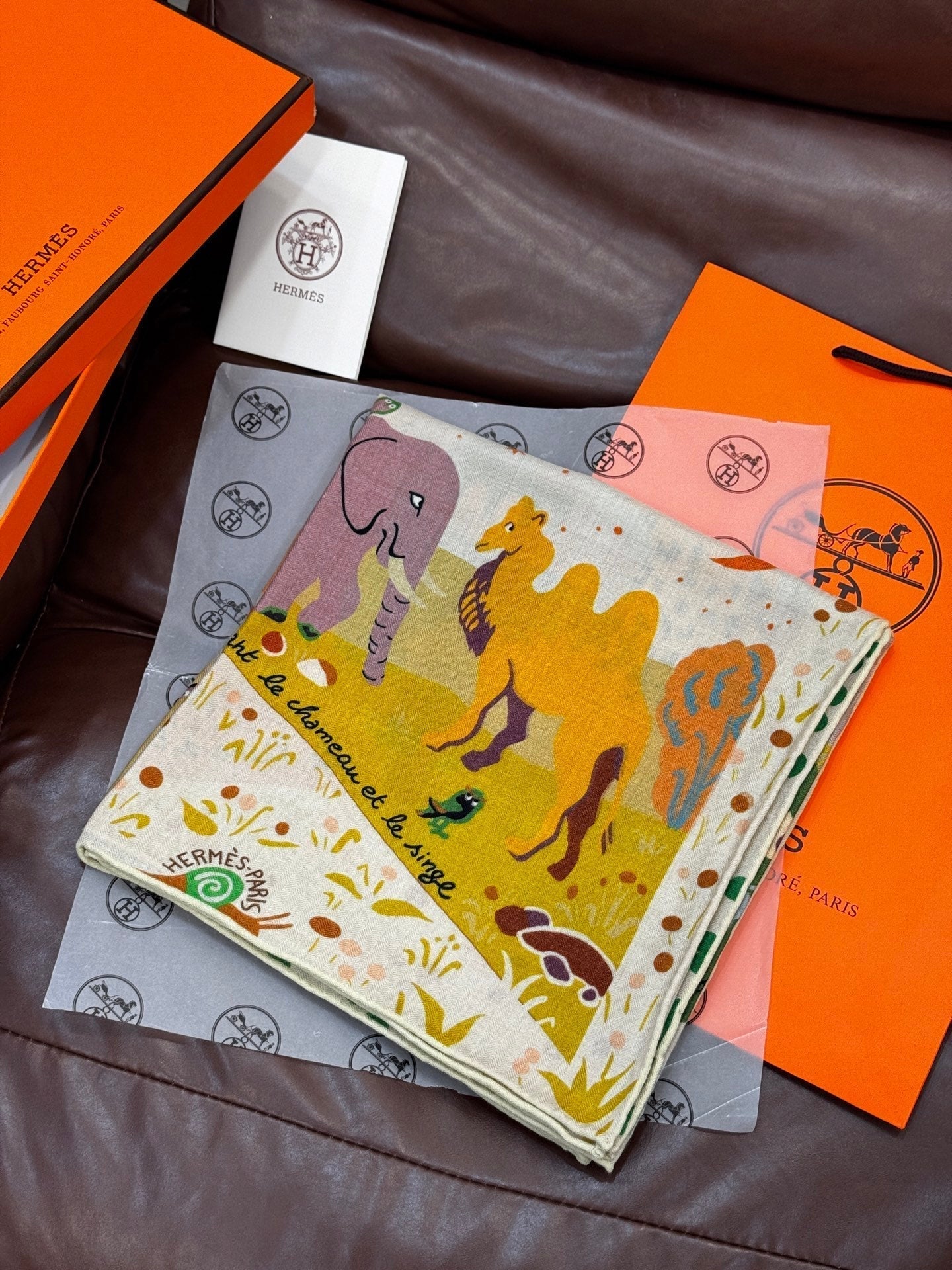 HERMES HERMES 25S SCARF 140 IN SILK 733913