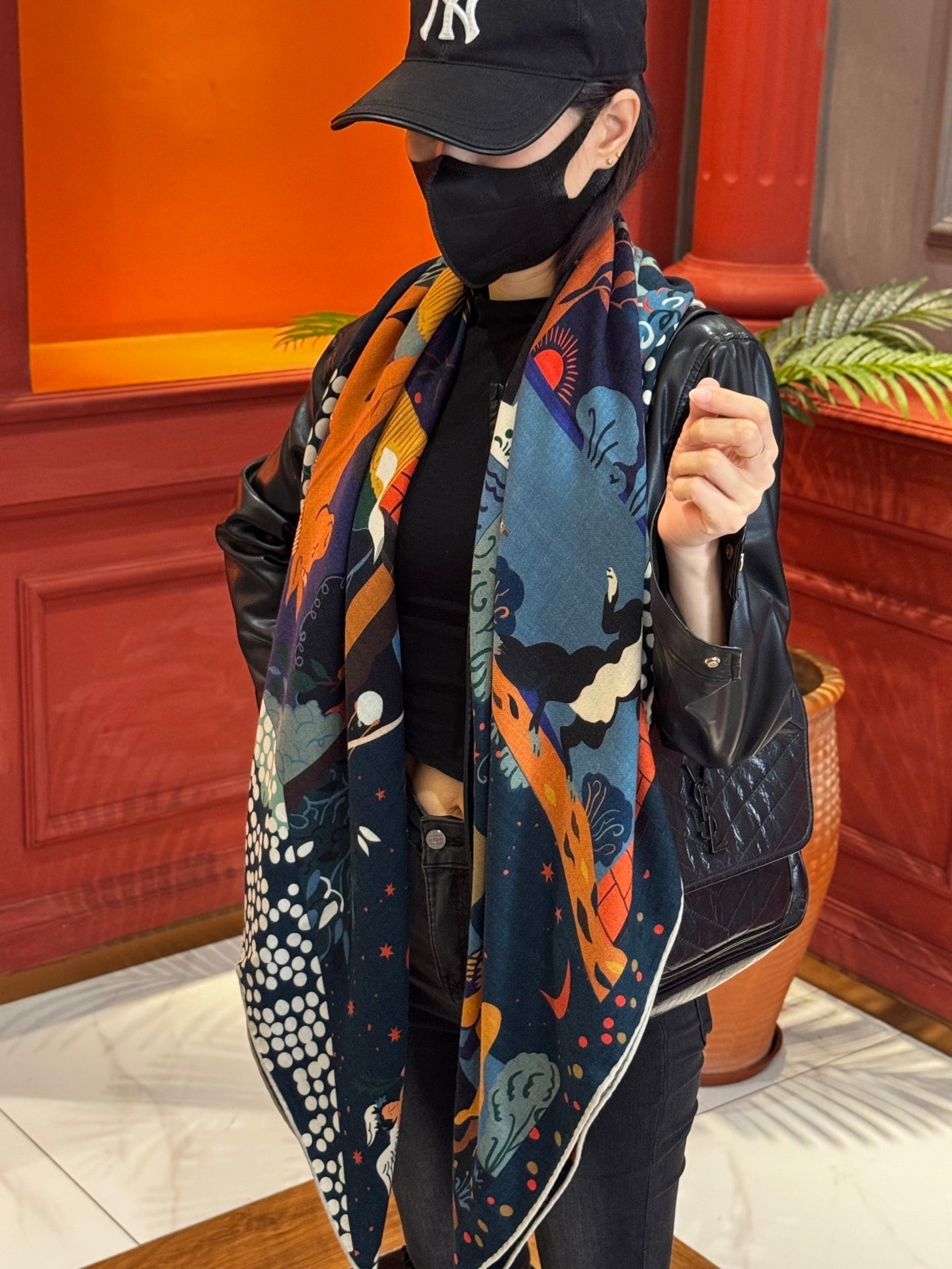 HERMES HERMES 25S SCARF 140 IN SILK 733916