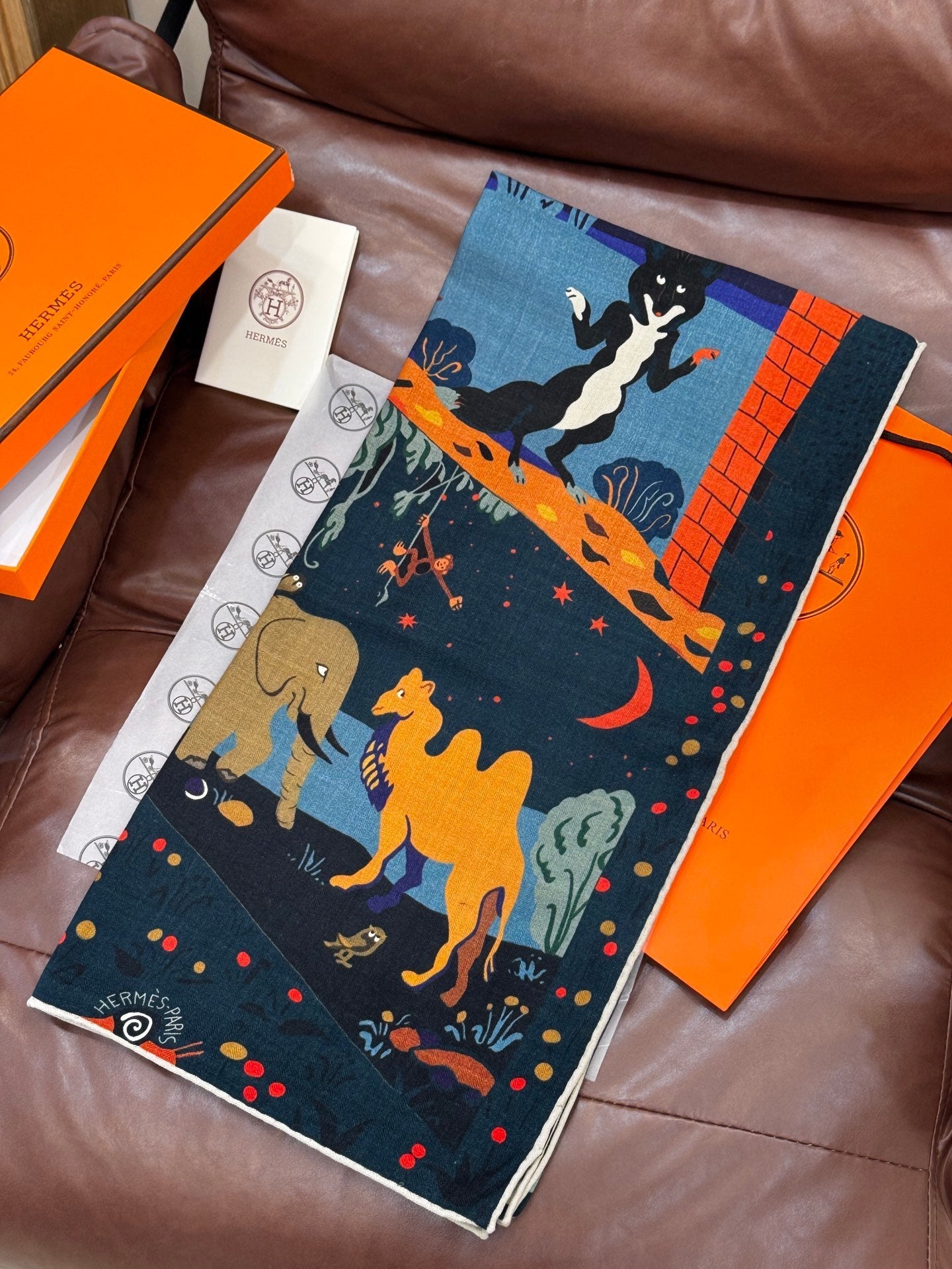 HERMES HERMES 25S SCARF 140 IN SILK 733916