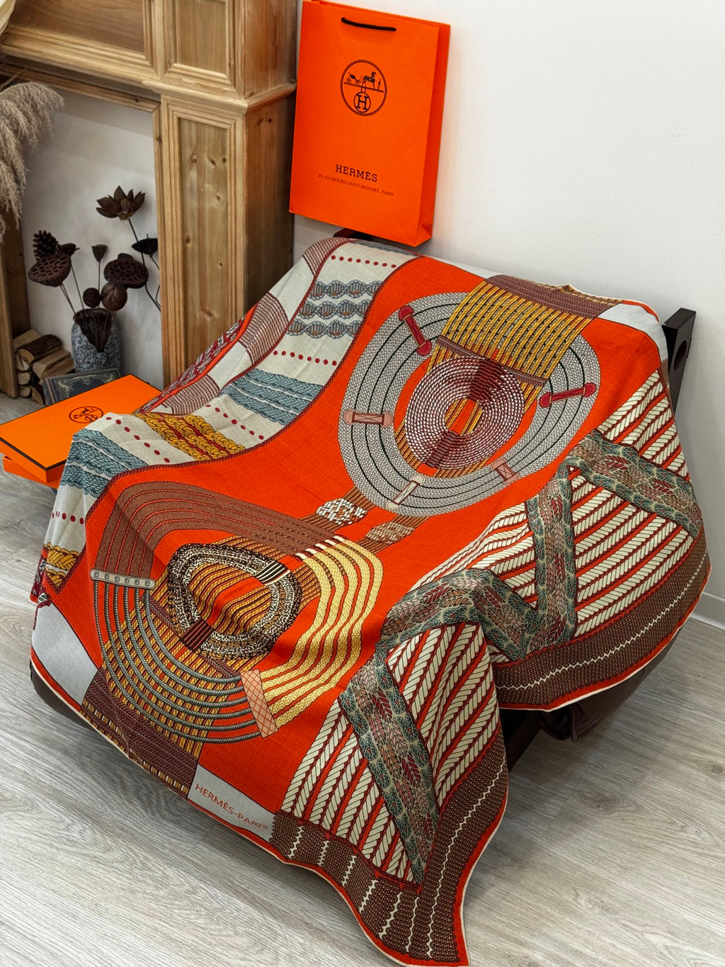 HERMES HERMES 25S SCARF 140 IN SILK TWILL 733918