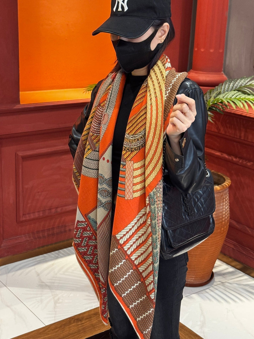 HERMES HERMES 25S SCARF 140 IN SILK TWILL 733918