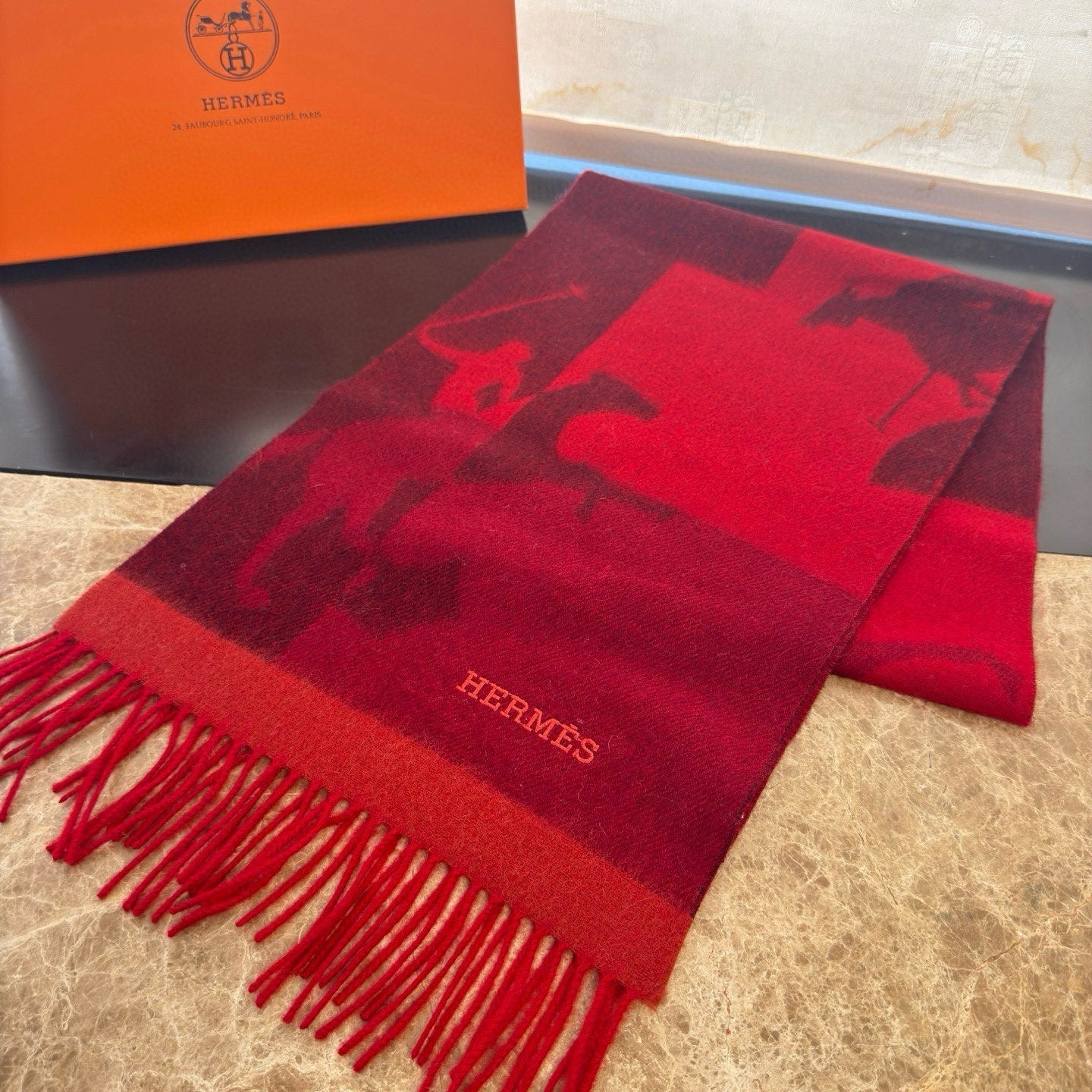 HERMES HERMES 25S SCARF 170 IN CASERE 854665