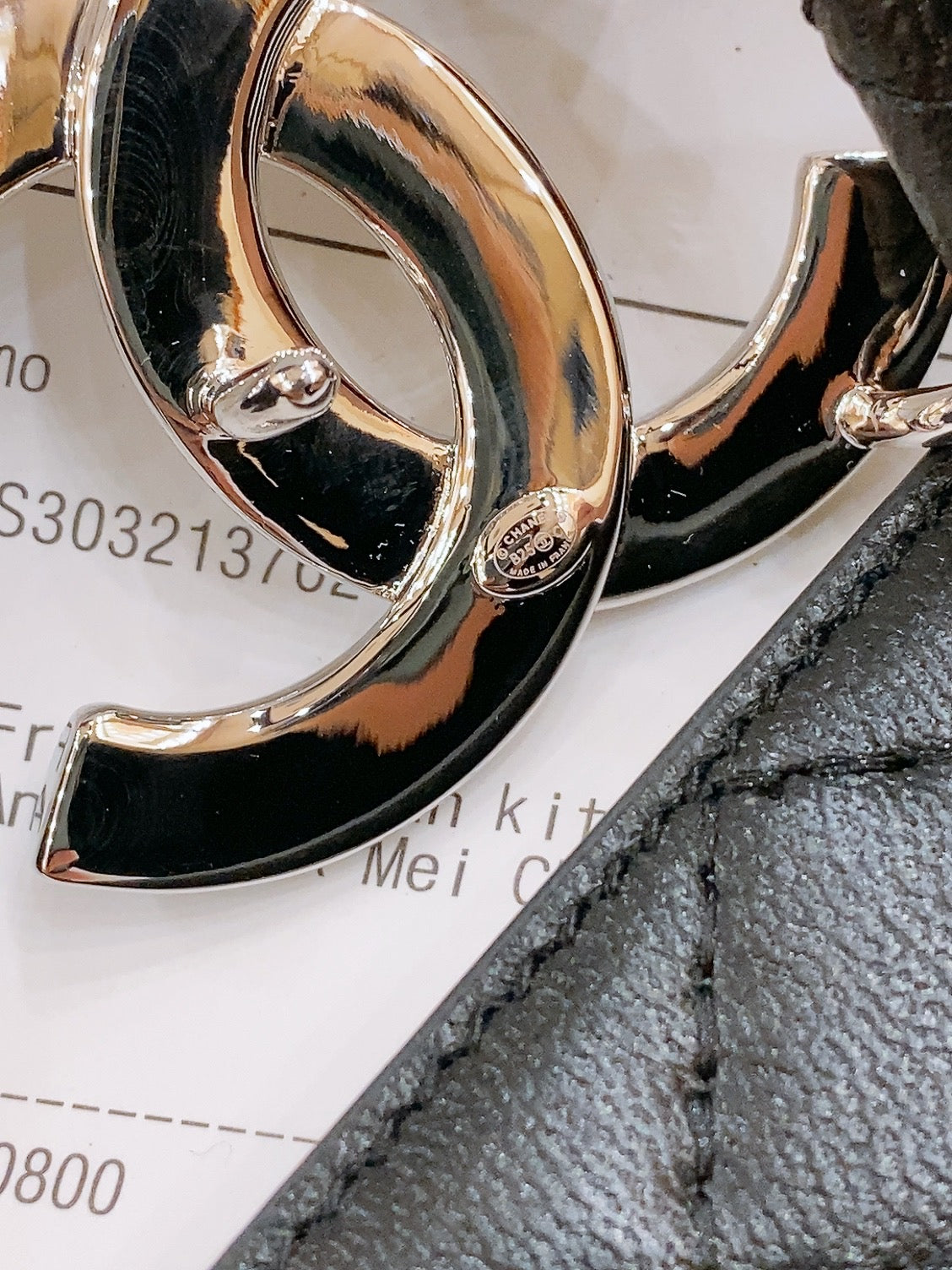 CHANEL DOUBLE C BELT 30MM IN BLACK QUILTED LAMBSKIN WITH SILVER RESIN BUCKLE EMBOSSED LOGO